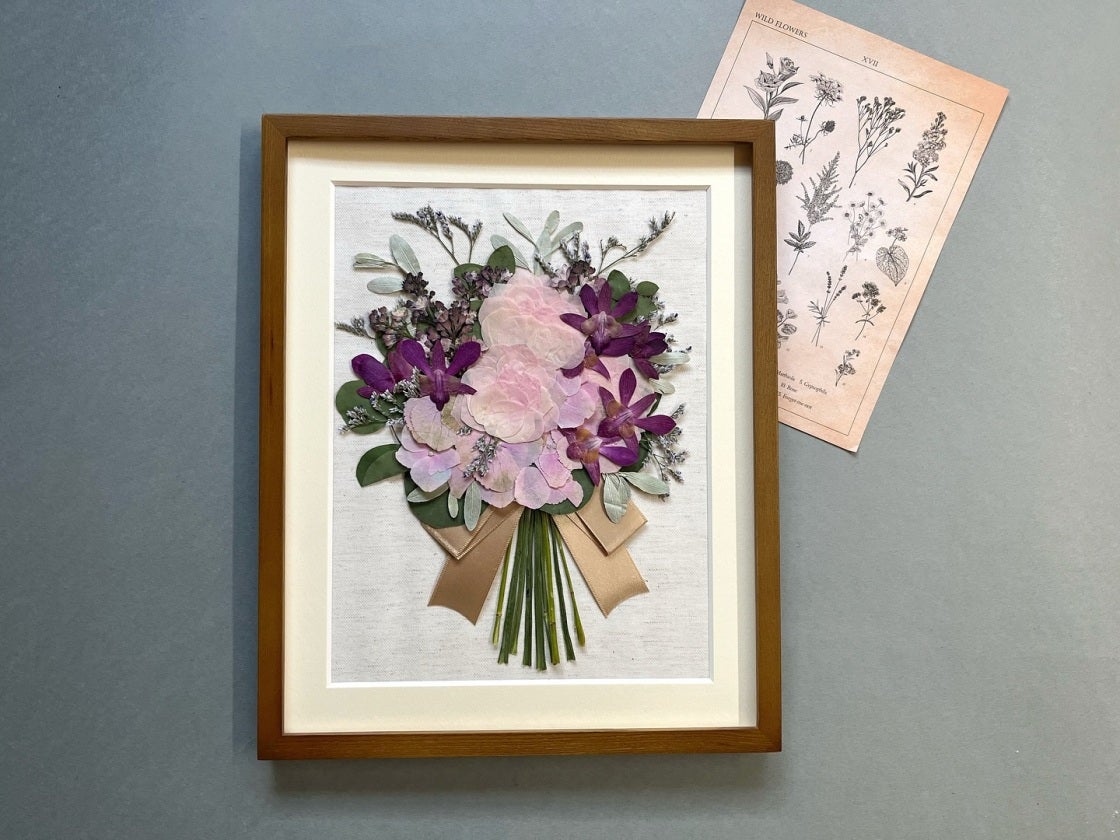 京都花屋プロポーズ花束ウェディングブーケ押し花アフター加工